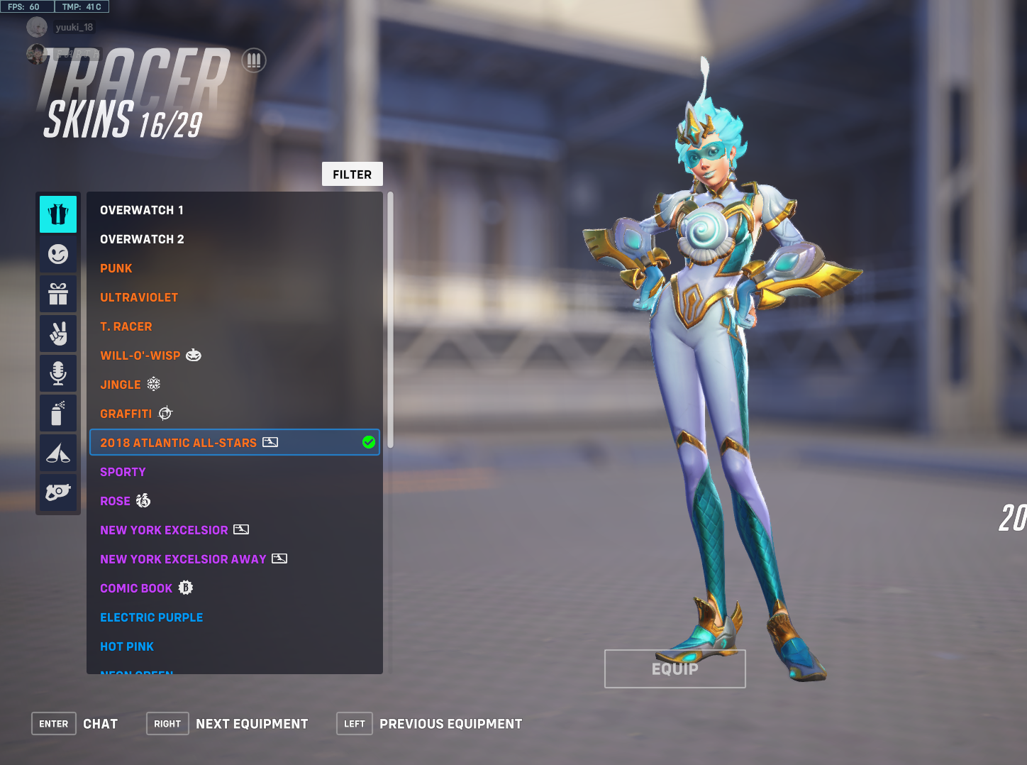 Overwatch Extra on X: NEW Legendary Atlantic All-Star Tracer