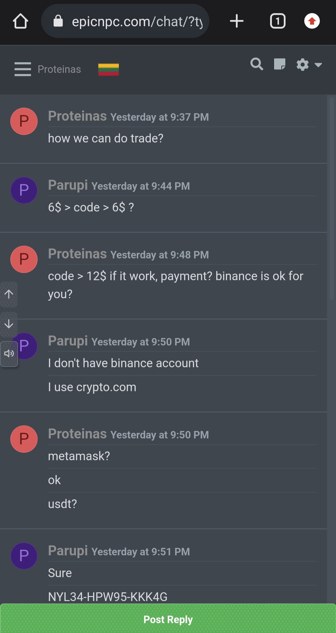 Scammer - he made a post on epicnpc, so im warning so others wont be  scammed - EpicNPC