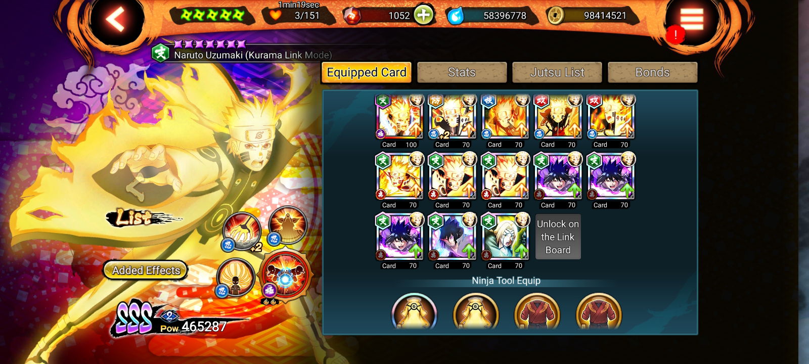 SOLD - Fame4,New Naruto aniv20,baryon(lvl15)grade sss 30, tools ...