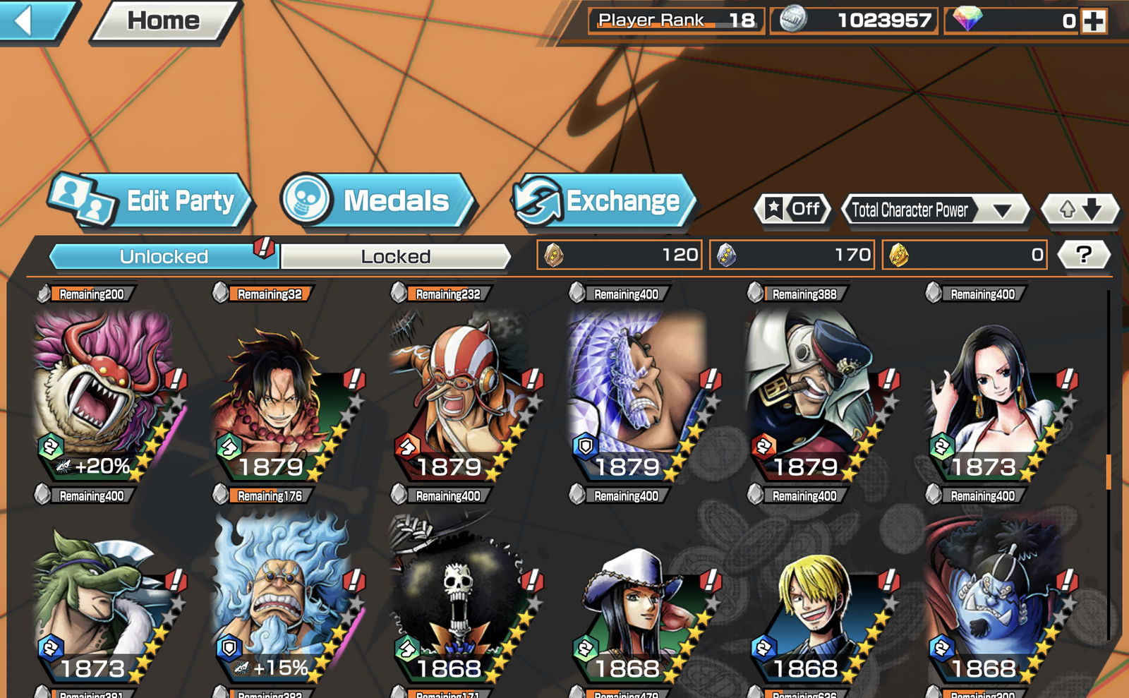 Mídia Digital > ⚡️CONTA ONE PIECE BOUNTY RUSH- LUFFY EX (GEAR5)LV.87/ZORO  EX LV.100/KAIDO EX⚡️