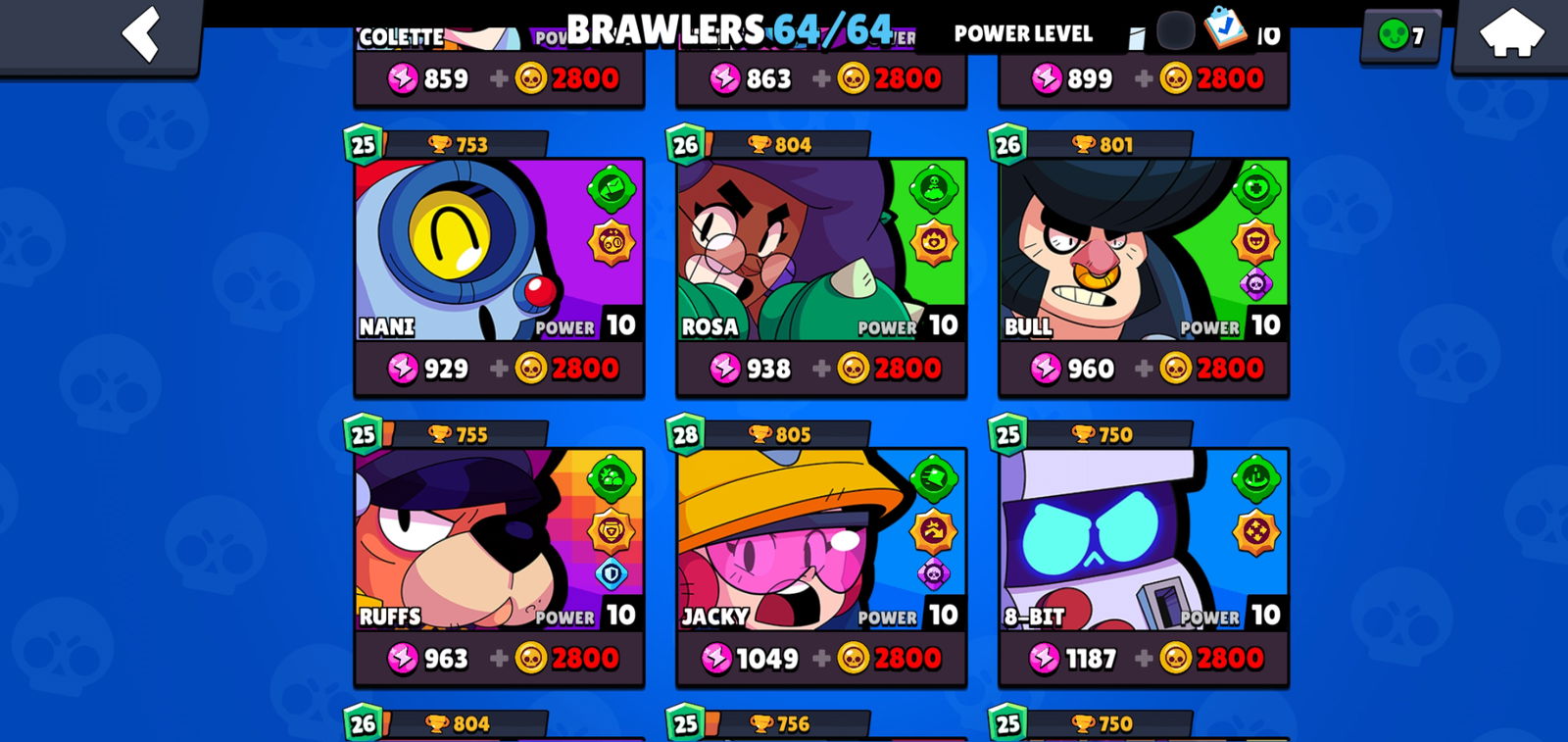 Brawl Stars 50k Trophies Dreams Account - 34 Lvl11 - All Brawlers - 1 