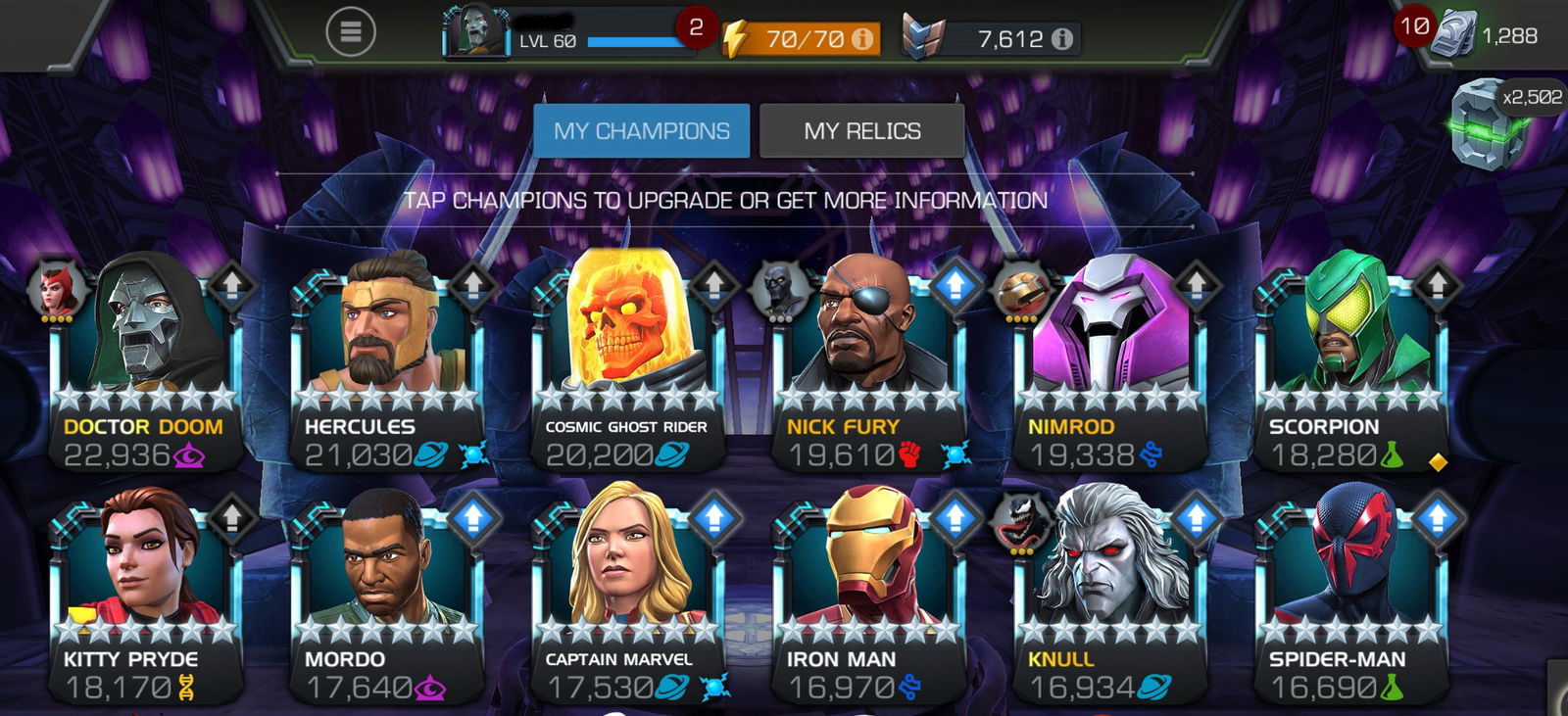 SOLD MCOC Account Rating 3.1M prestige 15K Paragon R5 Skill