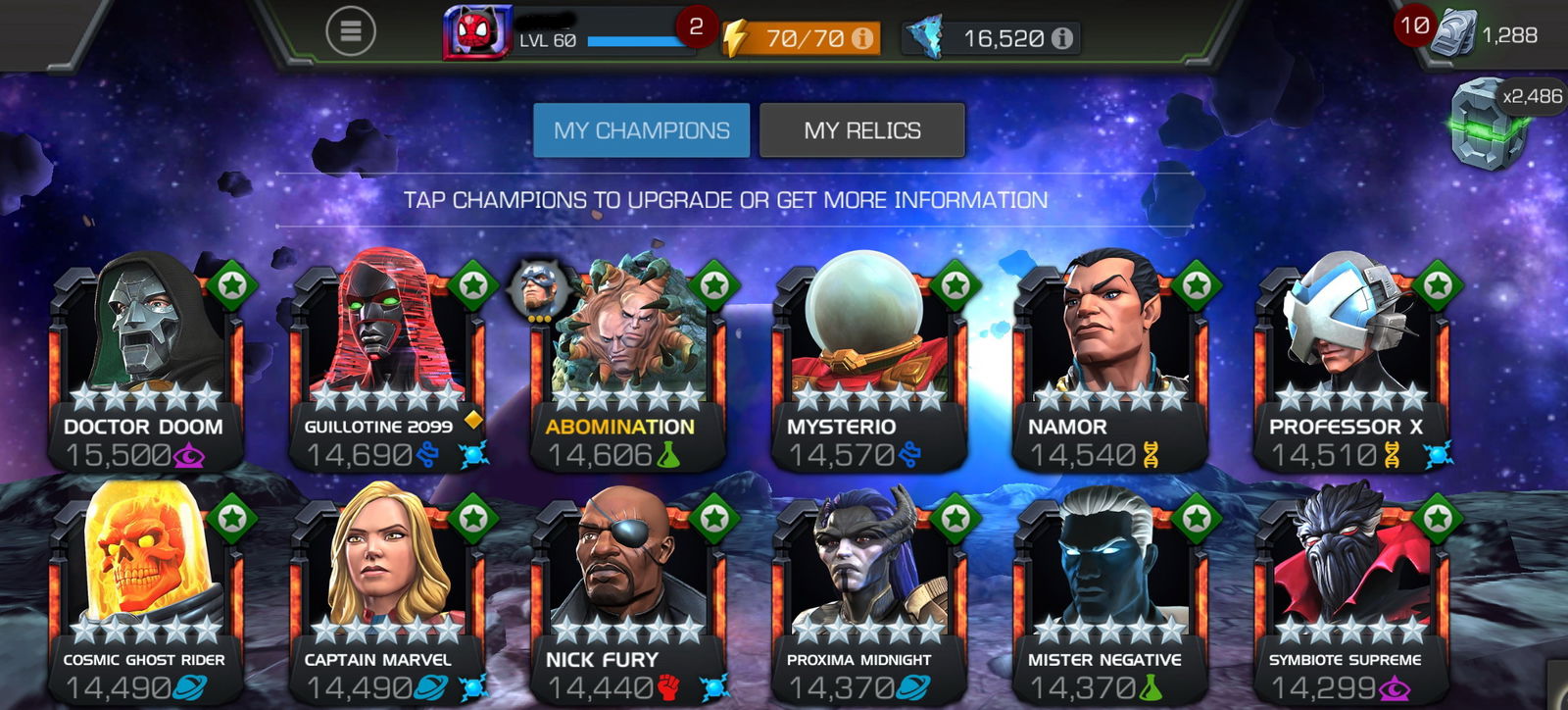 SOLD - MCOC Account | Rating 3.1M | prestige 15K | Paragon | R5 Skill ...