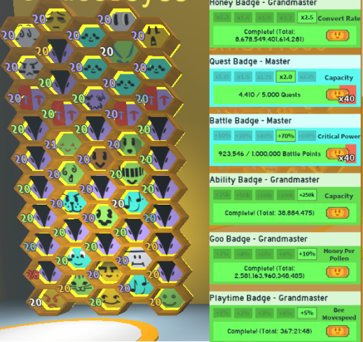 Bee Swarm Simulator 20lvl Bees All Tedtide Poppergummy Ballerdark