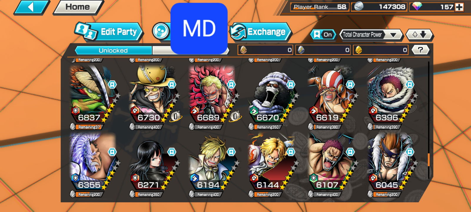 ANDROID/IOS, Extreme Roronoa Zoro (Raid On Onigashima) Star B*6 Level Max