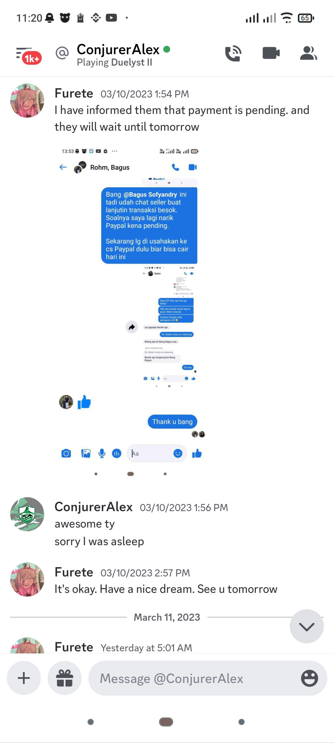 Discord Marvel Snap Scamer Conjureralex#6120 Aka Gustavo Hernandez 