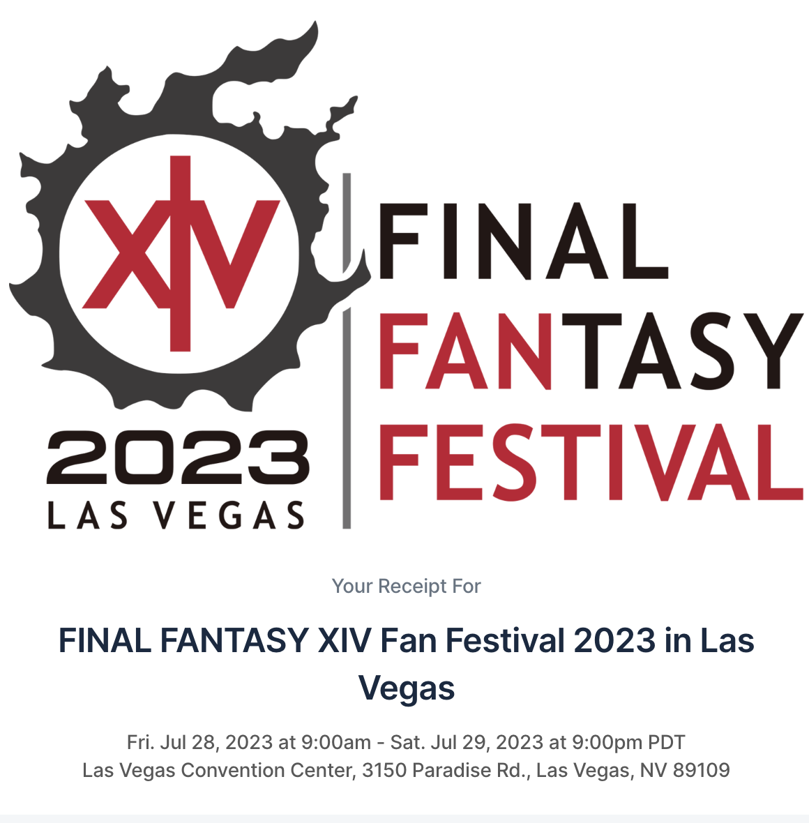 Selling 2x FFXIV Fanfest Las Vegas 2023 tickets. EpicNPC