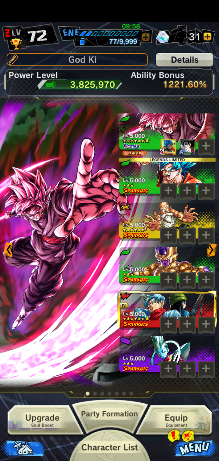 SOLD - Ultra goku black 10★ + LF goku revival + master roshi and more ...