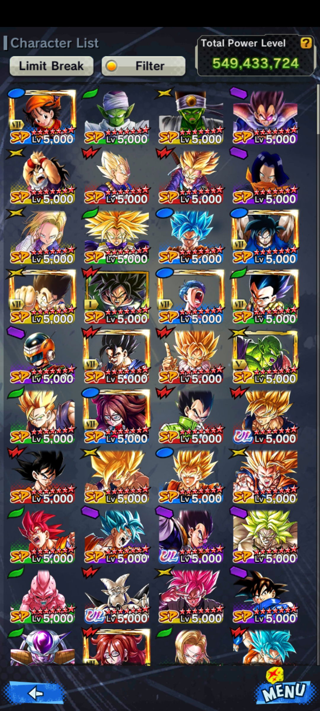 SOLD - Tlv261, new ul rose,ul hit, 32 legend limited, full zenkai ...