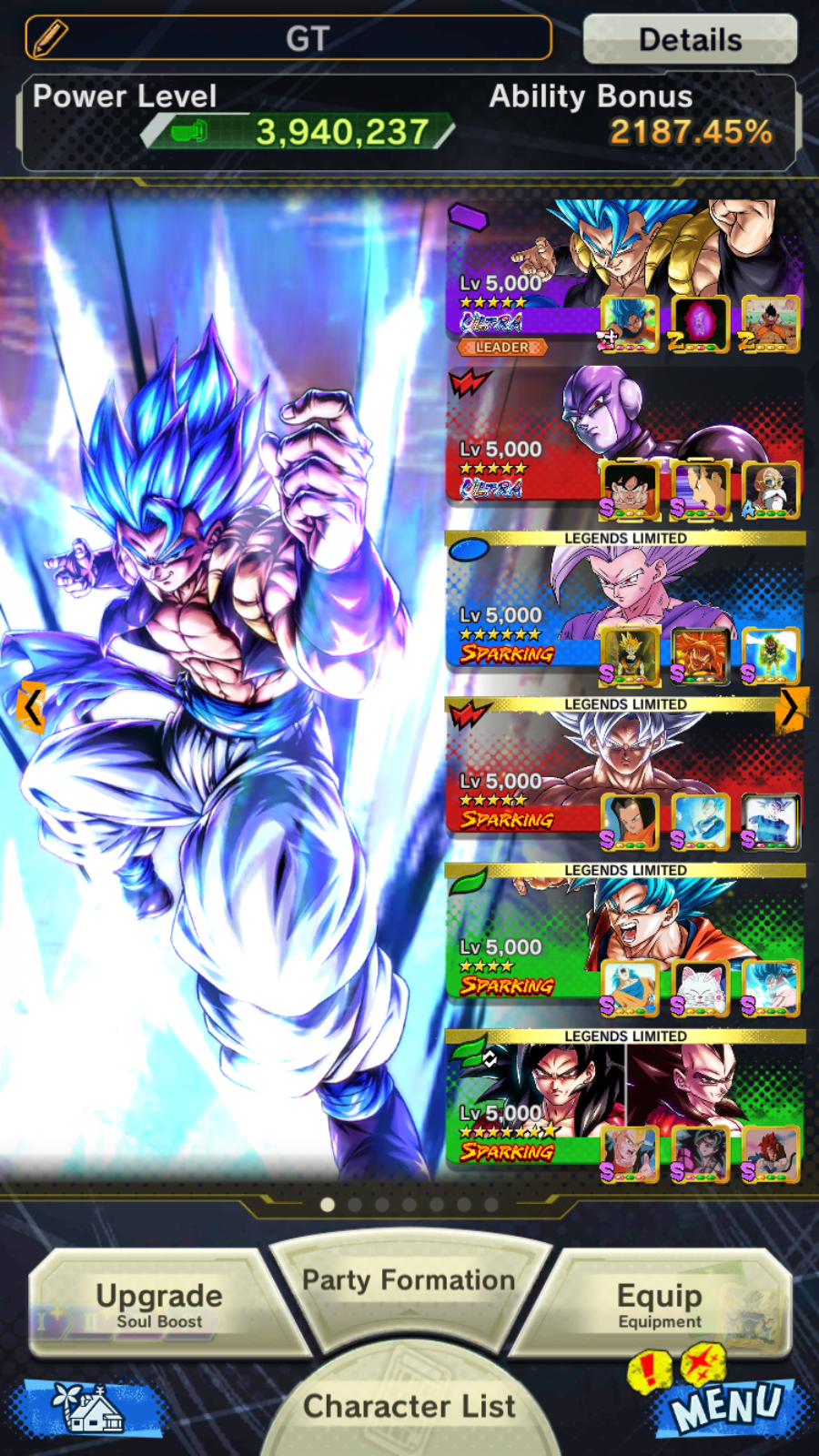 SOLD - Account having ul gogeta blue, ul gohan beast and ul hit