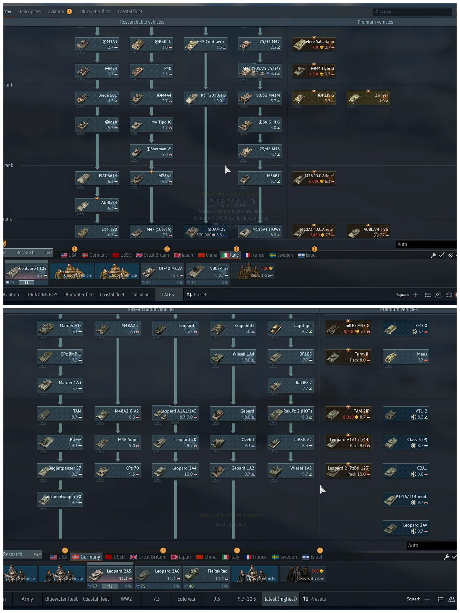 SOLD - 180$ Germany + Italy Top Ground tech tree - EpicNPC