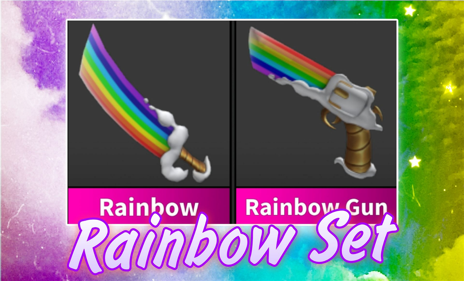 Rainbow Set, Trade Roblox Murder Mystery 2 (MM2) Items