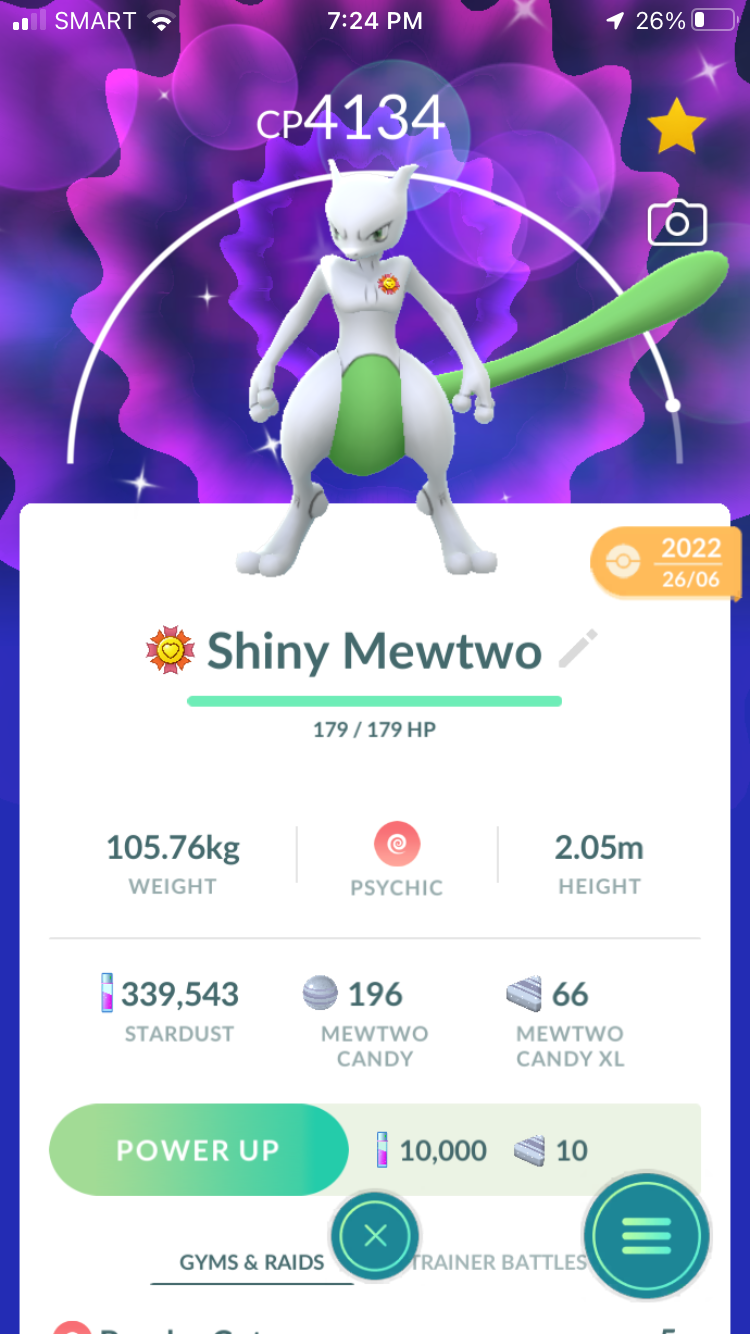 Pokémon Go Shiny Mewtwo Shadow -Mini Acc PTC