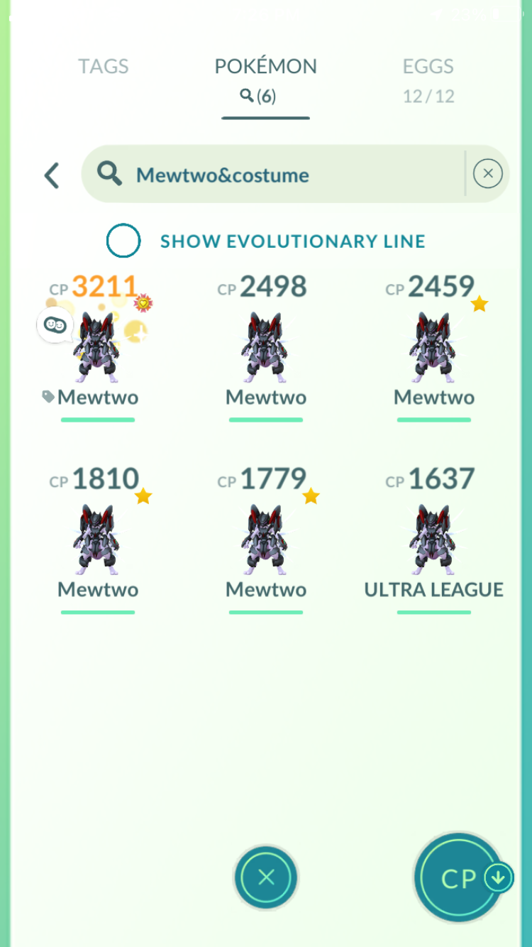 Pokémon Go Shiny Mewtwo Shadow -Mini Acc PTC