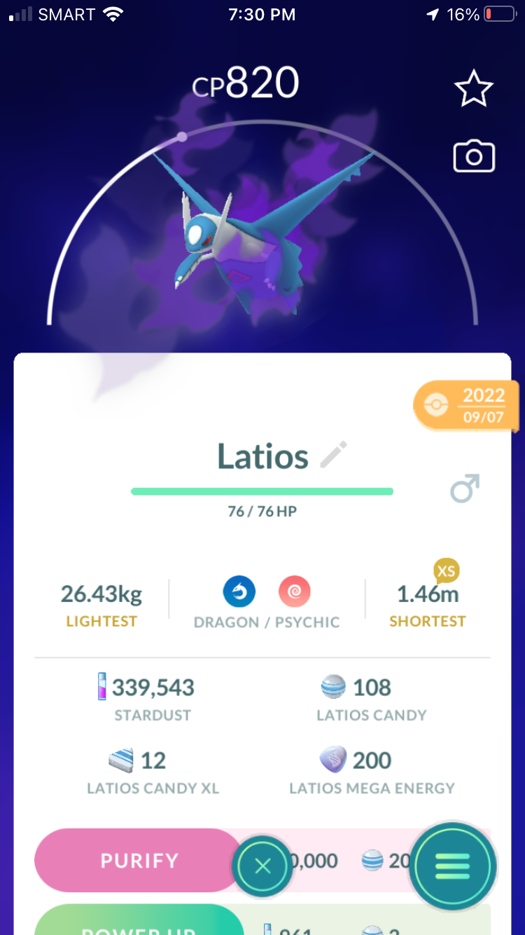 Pokémon Go Shiny Mewtwo Shadow -Mini Acc PTC