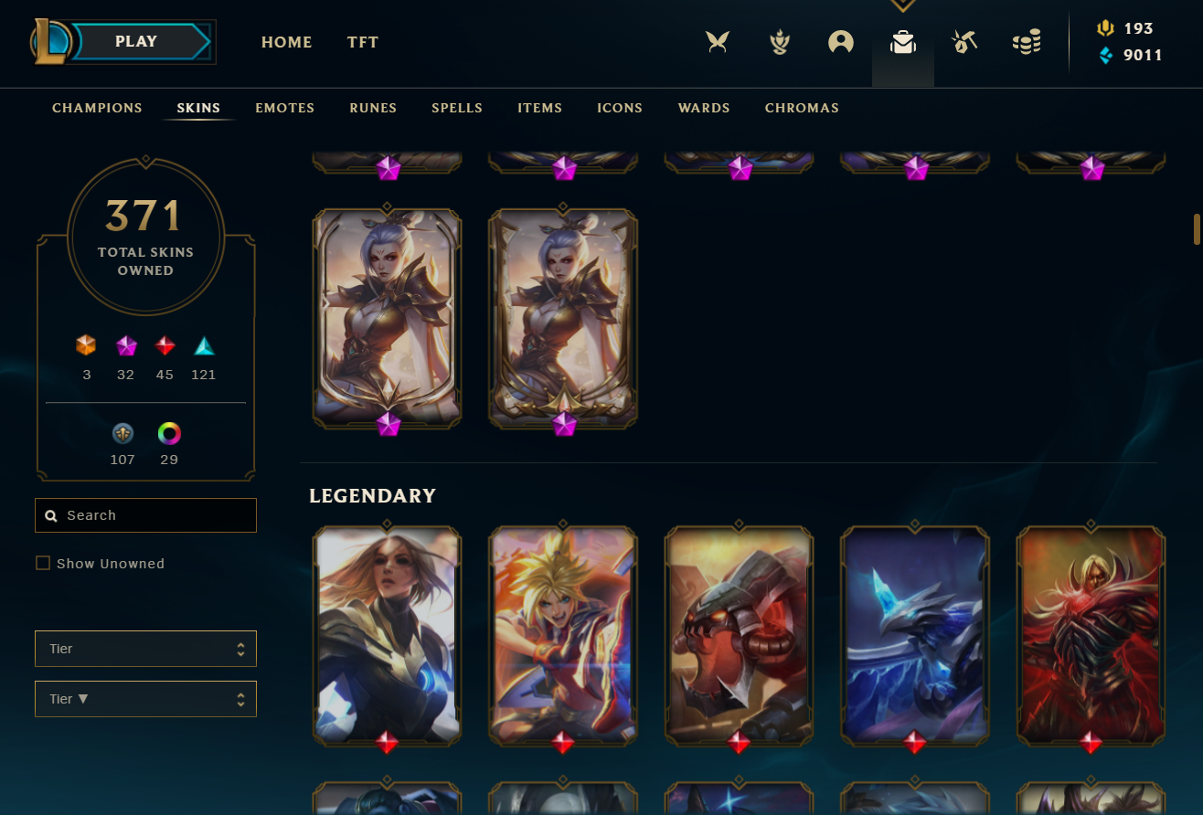 SOLD - Account with 34 champs and 22 skins (Includes Prestige Qiyana and 2  Ults) $30 - EpicNPC