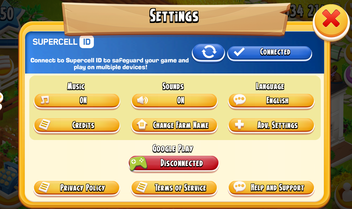 hay day personal account is for sale 50 LV 3600 BARN 151 DİAMOND cheap