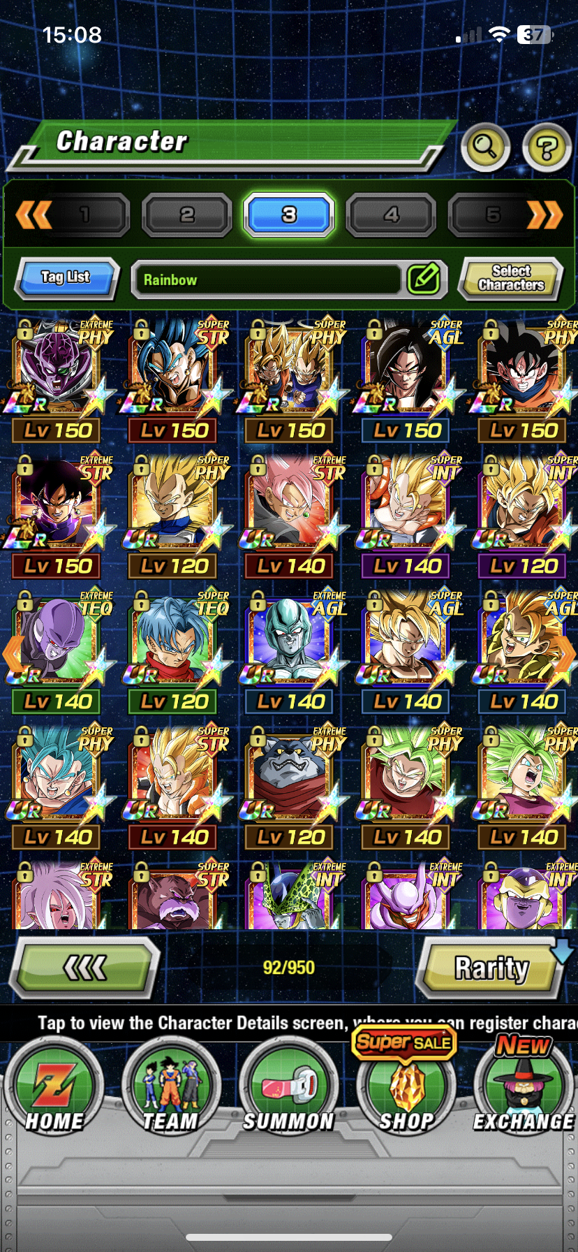 SOLD Global Dbz Dokkan Account 61 LR 36 Summon LR Rank