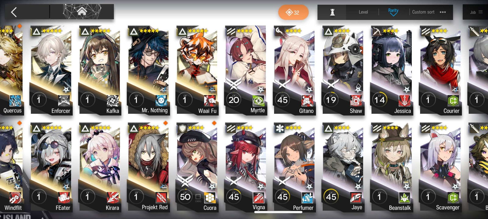 Arknights Meta account with limited Mlynar/AGavial, 38 5 stars and lot ...