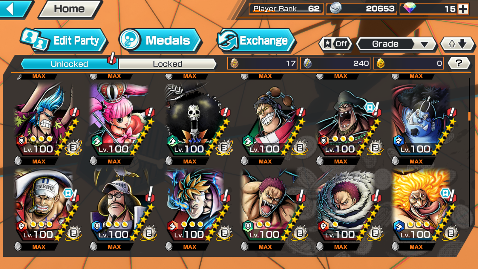 Global] One Piece Bounty Rush OPBR 5000+ Gems Starter Accounts With K –  Dokkan Battle Account Store