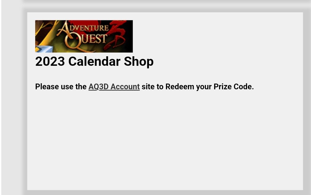 SOLD Calendar 2023 For AQ3D 10 EpicNPC