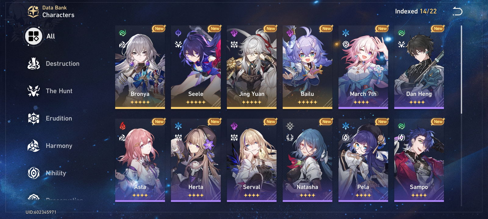 SOLD - [NA] Seele + Jingyuan + Bronya + Bailu + Lc Sleep like the dead ...