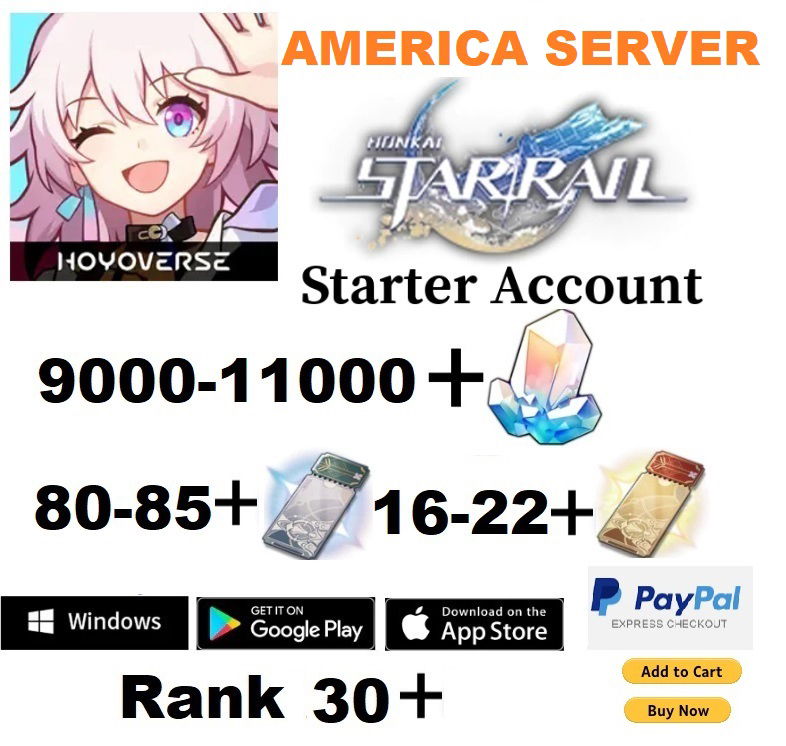 Silver Wolf + 10000 Stellar Jades Honkai: Star Rail Starter Fresh Acco