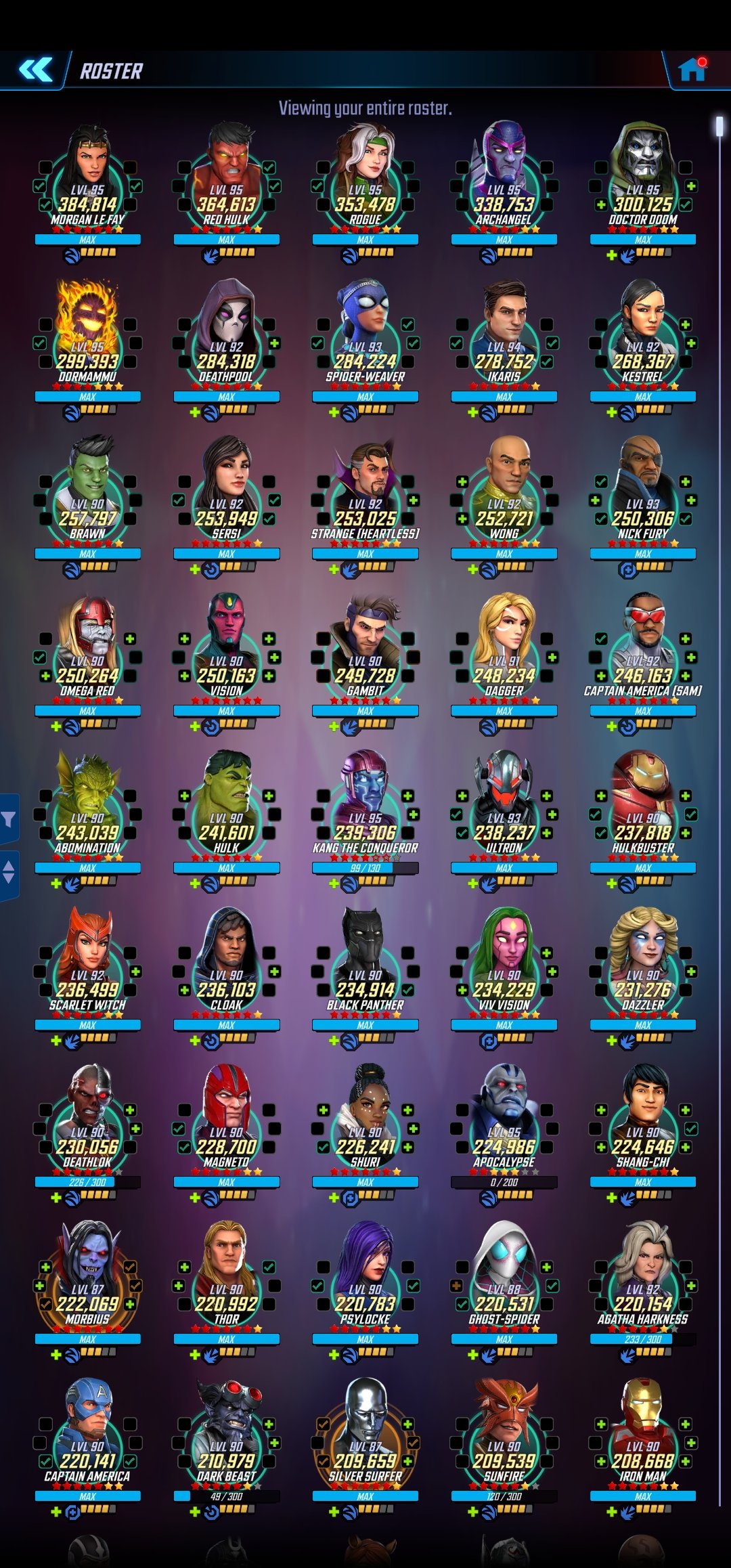 Marvel Strike Force - characters tier list (November 2023)