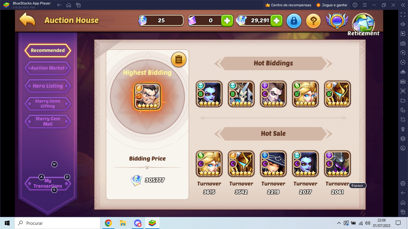 Selling Starry Gems Idle Heroes 55 USD 2500 SG EpicNPC