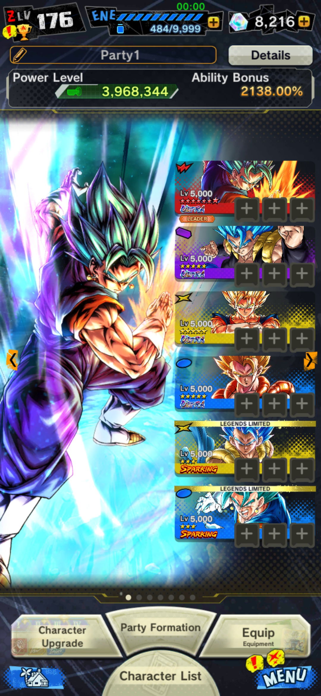 SOLD - New ultra vegito max stars , with 4 ultra team fusion , crystal ...