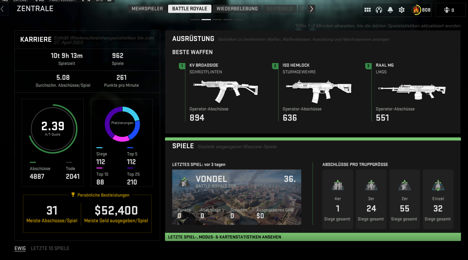 Warzone 2 808 LVL Nuke Skin Account EpicNPC