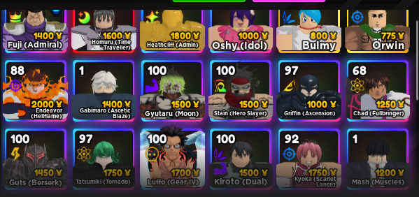 Selling - Anime adventure account, UNIQUE Fuji, + other mythic
