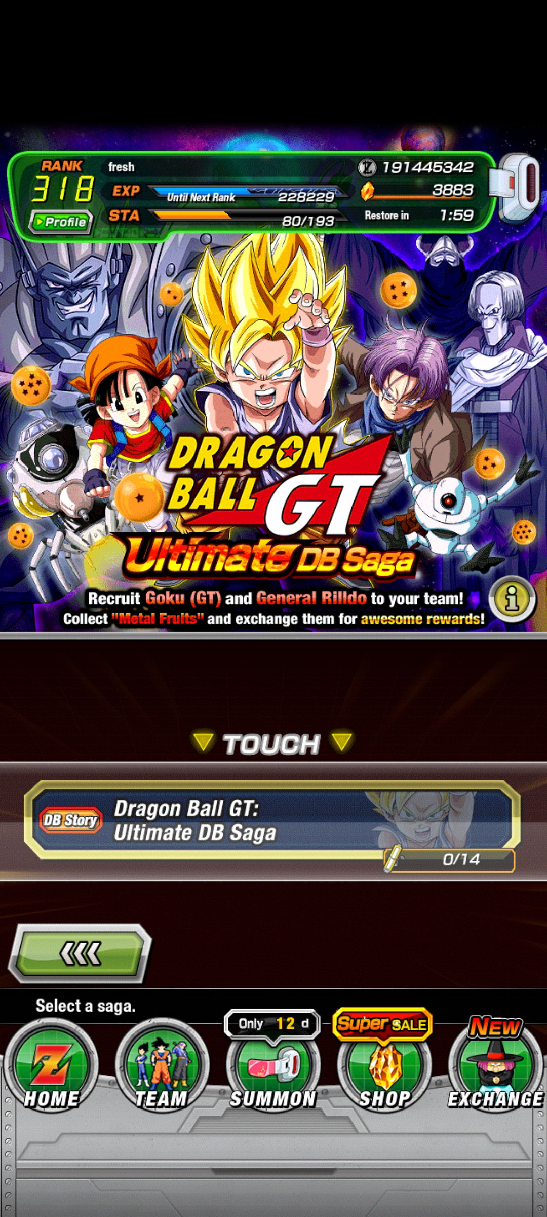 DRAGON BALL GT: ULTIMATE DB SAGA [DB STORY] - DBZ DOKKAN BATTLE 