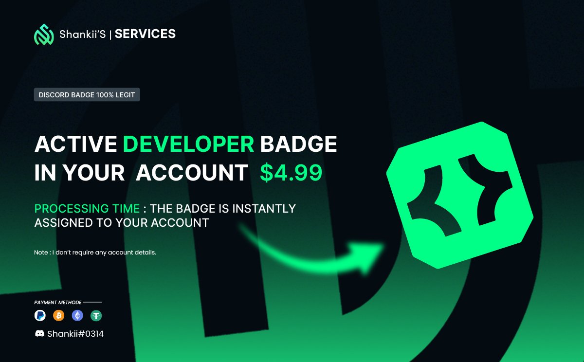 get your the active developer badge on discord cheap