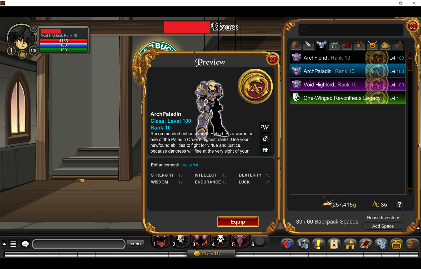 Selling - {AQW} Selling Cheap Hardcore Based Account (All Endgame Items) -  EpicNPC