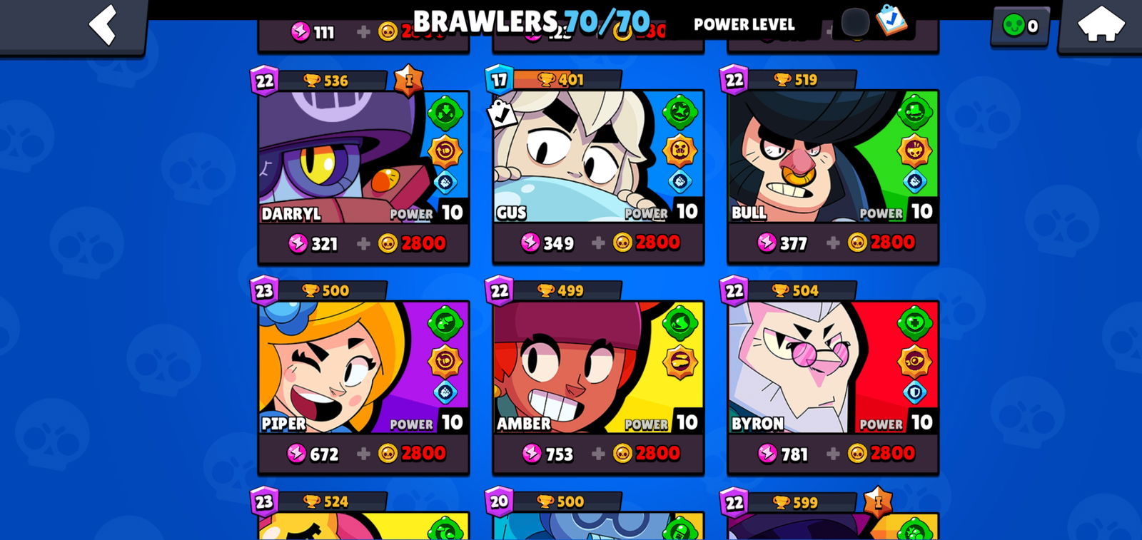 SOLD - 34k Trophies - 9k 3v3 wins - lvl 228 - 70/70 brawlers - 45 lvl11 -  160 skins - EpicNPC