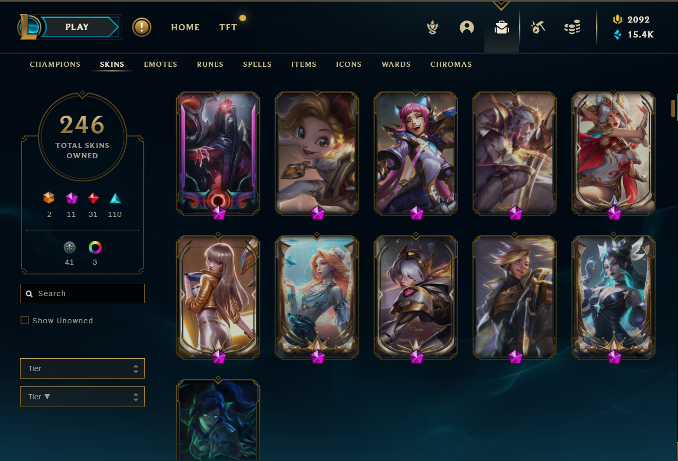 Selling - 300 Skins | Mythic Jhin | Prestige Kai'Sa Xayah Jinx ...