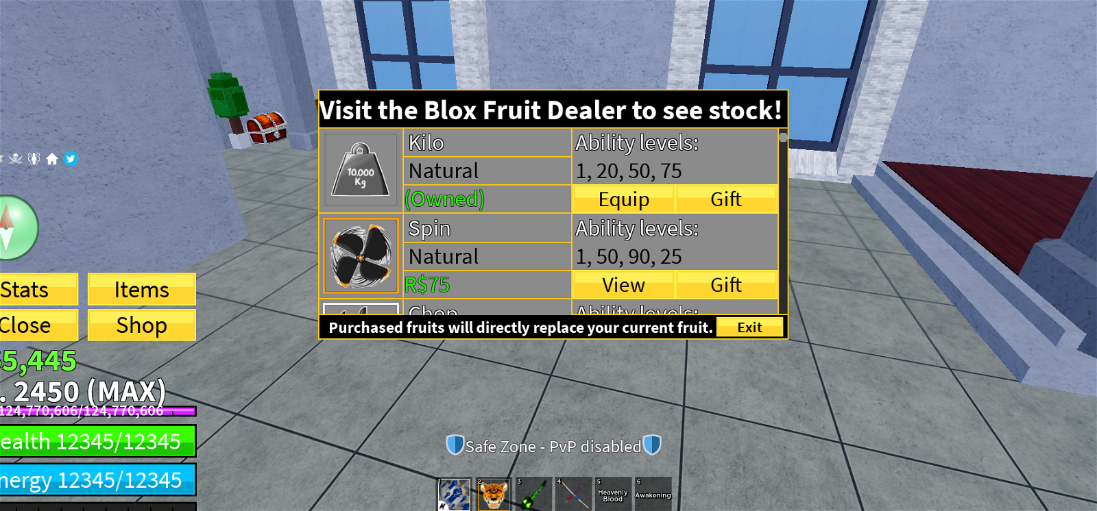 Selling - Blox Fruits Account, Level 2450