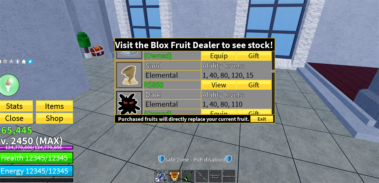 Selling - Blox Fruits Account, Level 2450