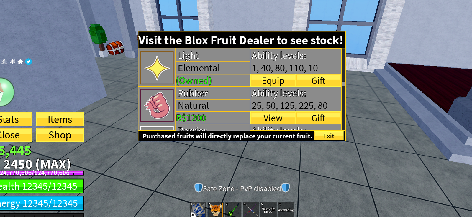Blox Fruit Account Lv:2450Max, Fall Awaken Portal