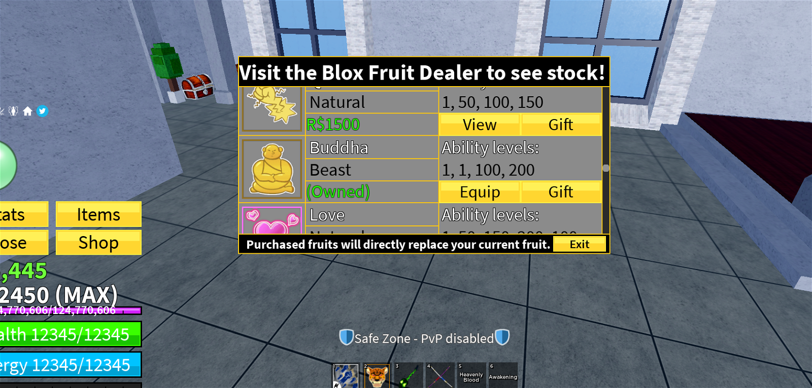 Roblox Blox Fruit Max Level 2450, All Sea Unlocked, Unverified
