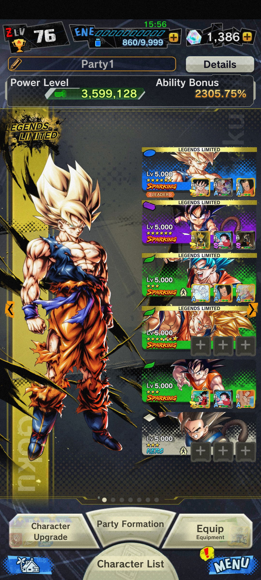 SOLD - Semifresh with 6* LF Namek Goku,Rev UI, PtP Goku, new grn Goku ...