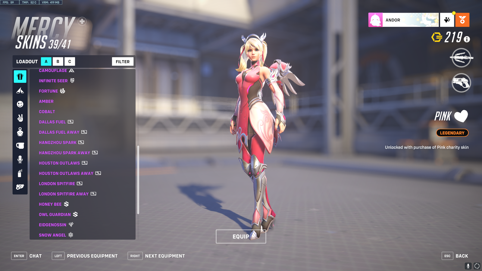 SOLD - updated Selling Pink Mercy acc w/ many other rare skins ($550+) Need  gone ASAP - EpicNPC