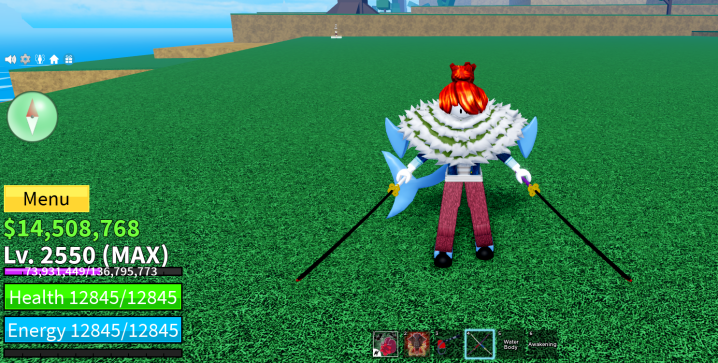 UNVERIFIED Blox Fruit :Max Level 2550, 4 V4 RACE HUMAN / SHARK / ANGEL /  GHOUL, Awake Dough, Unlocked All Fighting Style with SANGUINE ART, Has  Good Fruit in Inventory