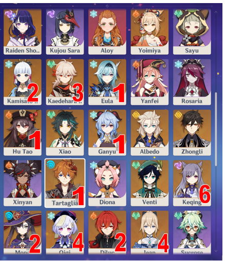 SOLD - 95⭐(NA) account almost all 5 star characters many signature ...