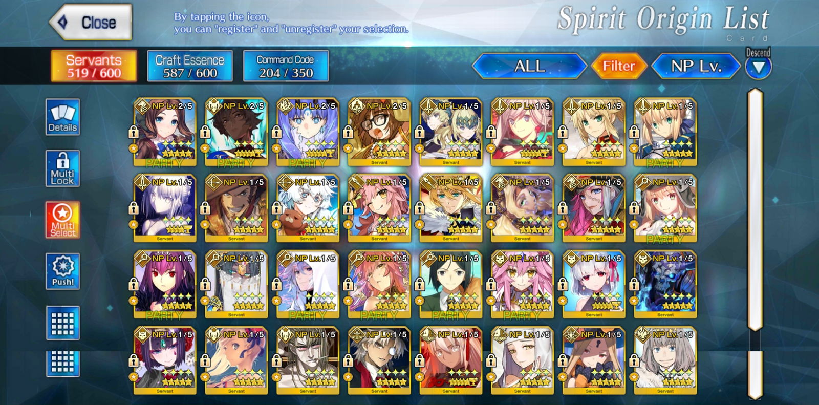 SOLD - FGO NA 35 SSR WNP | Full support with mlb kaleidoscope - EpicNPC