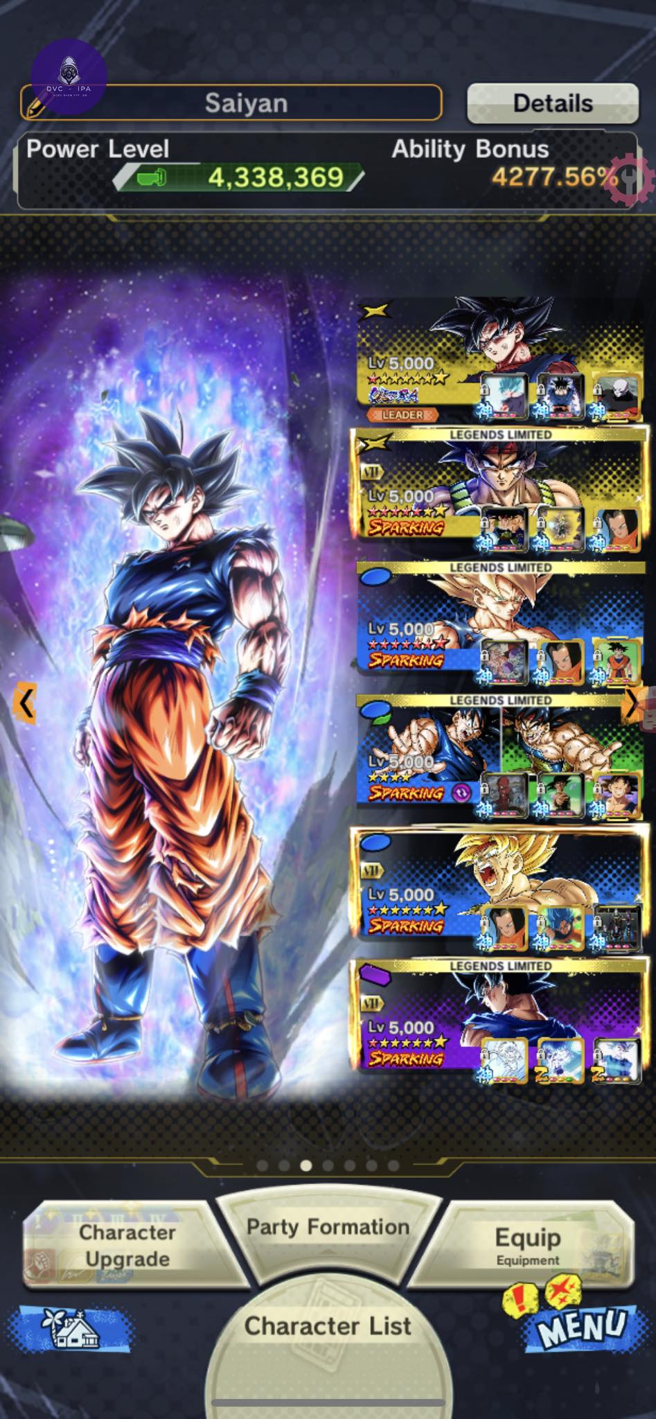 SOLD - Godly Equipment New Ultra Ui Goku Goku Namek Goku&Bardock Goku ...