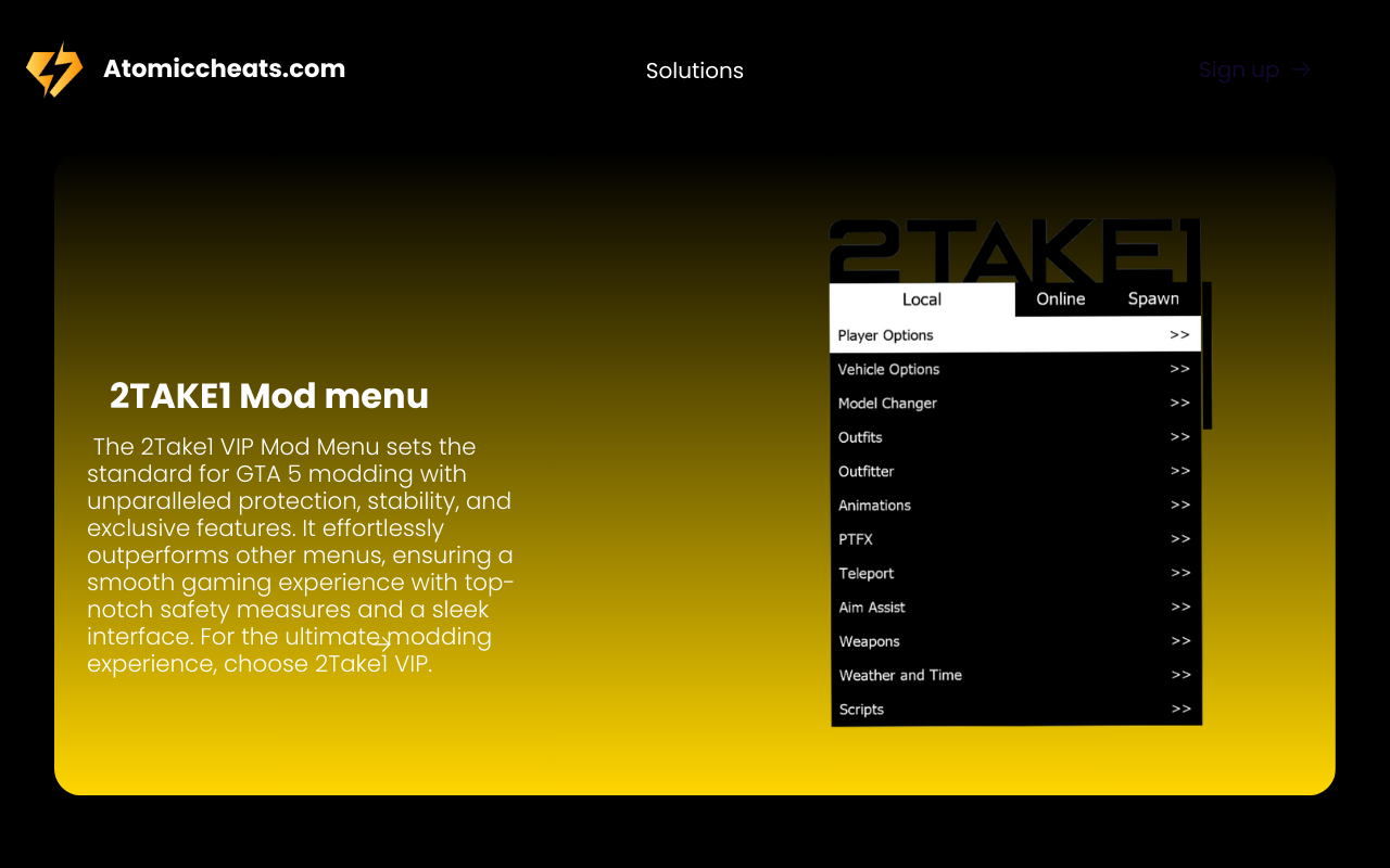 2Take1 Mod menu + VIP Atomiccheats.com - EpicNPC