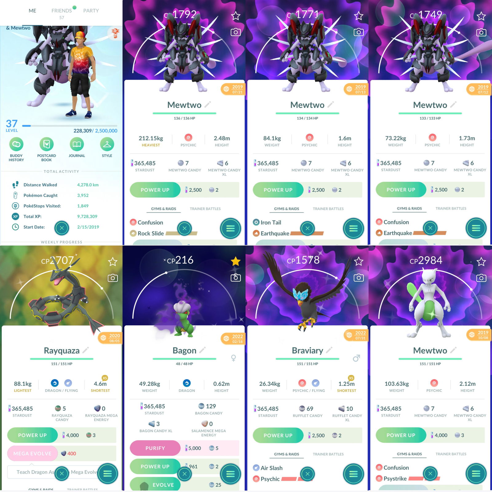 Selling - 708 mystic lv37 Armored Mewtwo:6 Shiny: Rayquaza,Mewtwo,hisui ...