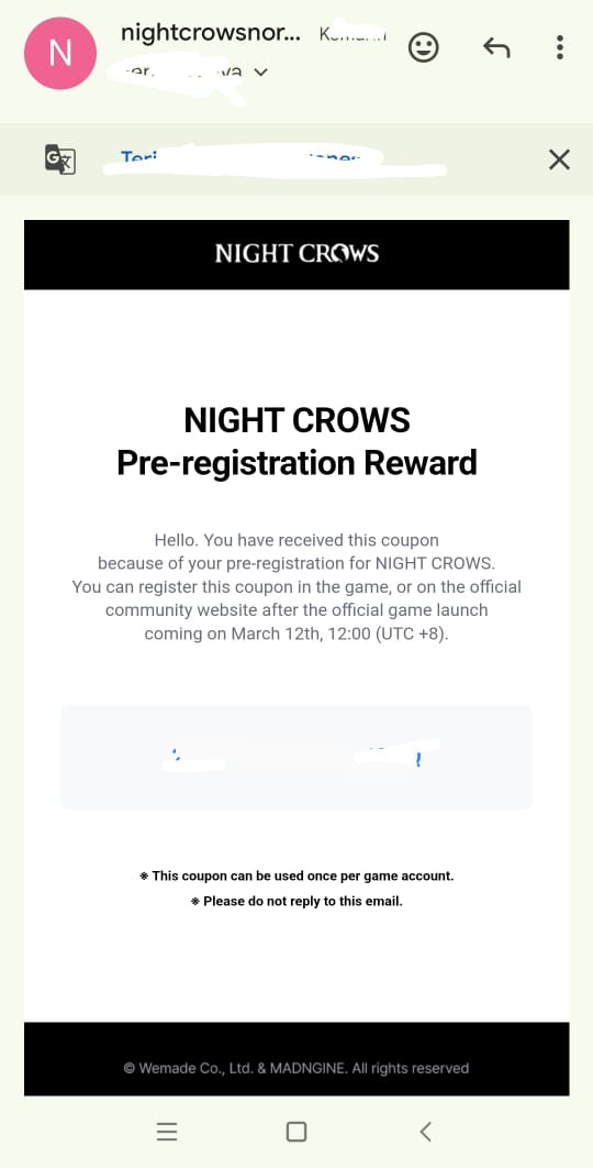 Sold Night Crows Preregist Code For Claim The Rewards 10 Epicnpc Sold Night Crows Preregist Code For Claim The Rewards 10 Epicnpc